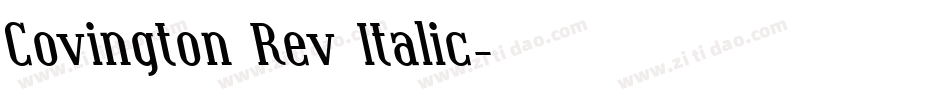 Covington Rev Italic字体转换